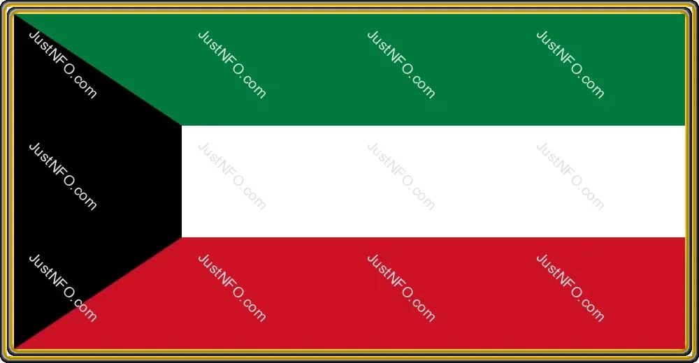 National flag of Kuwait displayed on the Arabic platform
