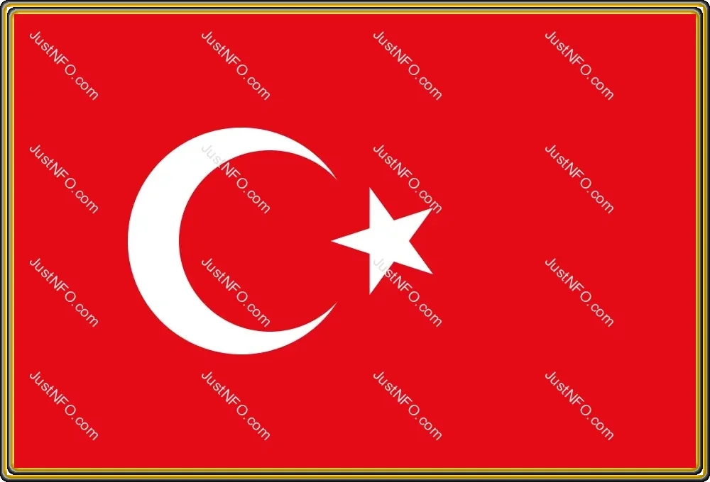 National flag of Turkey displayed on the Arabic platform