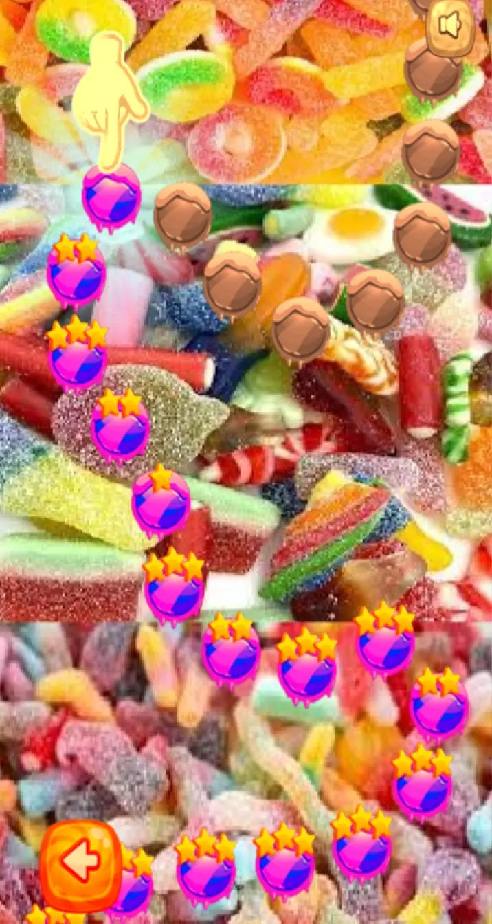 Level progression inside the Candy Bubble Shooter game