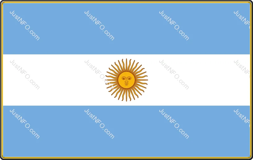 National flag of Argentina displayed on the English platform